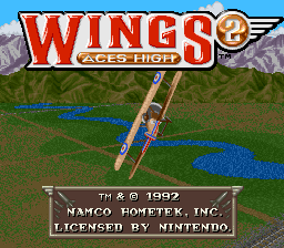Wings 2 - Aces High Title Screen